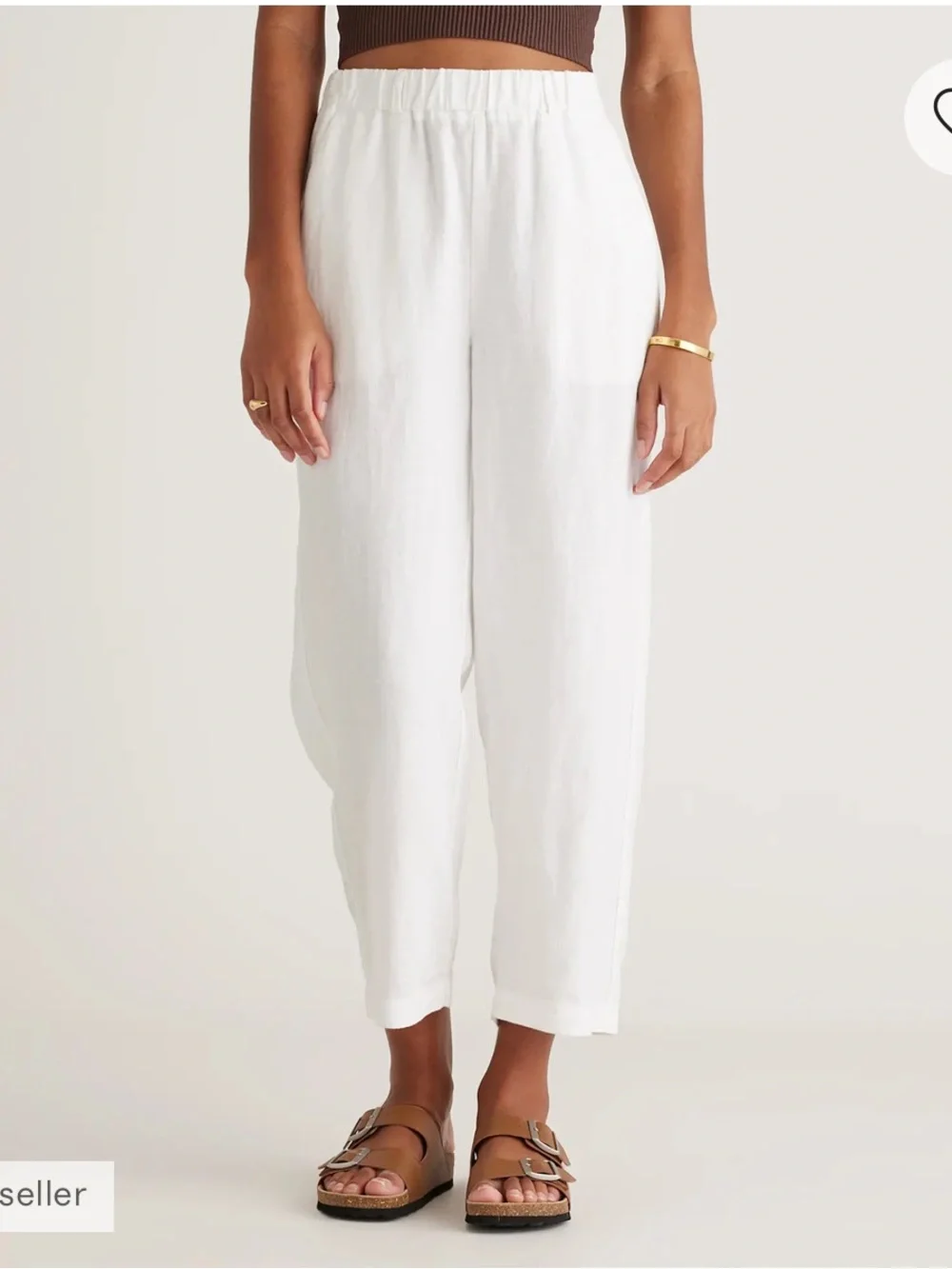 Quince 100% European Linen Pants White Size Large